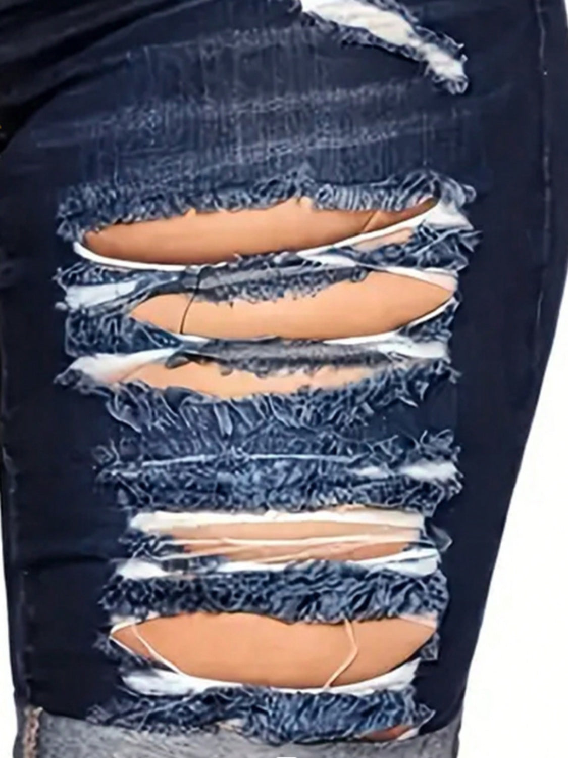 Distressed Denim Shorts with Pockets